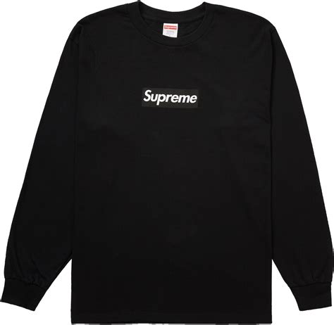 metallic box logo tee|Supreme Metallic Box Logo L/S Tee Black .